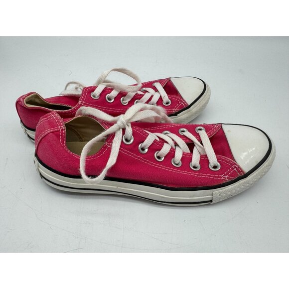 Converse All Star Low-Top Sneakers Unisex Pink Canvas Womens 7/Mens 5 Lace Up - Picture 10 of 13
